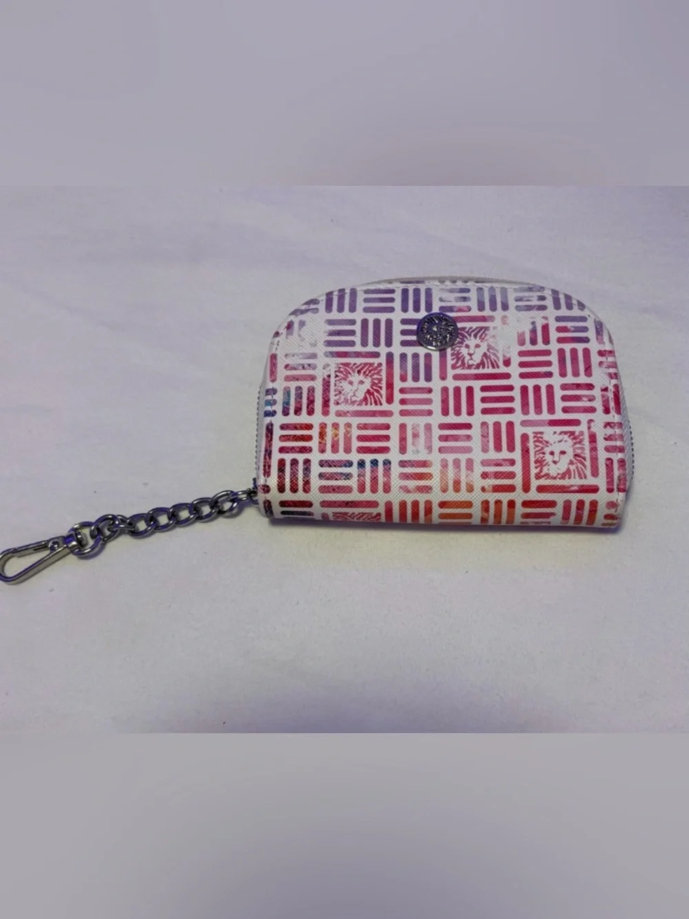 Anne Klein Multicolor Geometric Zip wallet